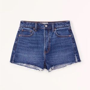 Abercrombie & Fitch High Rise Mom Short - Dark Denim - 33
